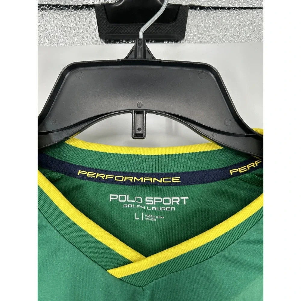 Polo Sport Ralph Lauren Brasil Brazil‎ Performance Jersey Long Sleeve Mens Large
